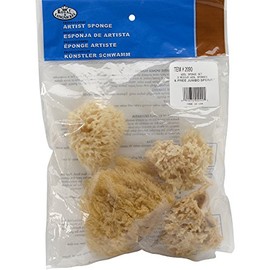 Multicraft Imports R2090 Natural Ocean Artist Sponges (4 Pack)