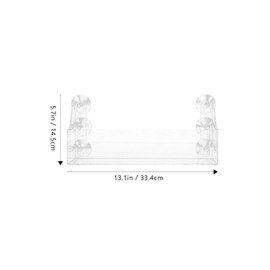 TOPPERFUN 1Pcs Refrigerator Drink Holder, 13.1x5.7in Suction Cup Acrylic Bathroom Shower Rack, Transparent Storage Rack, Can Hold 5 Bottles of Drinks
