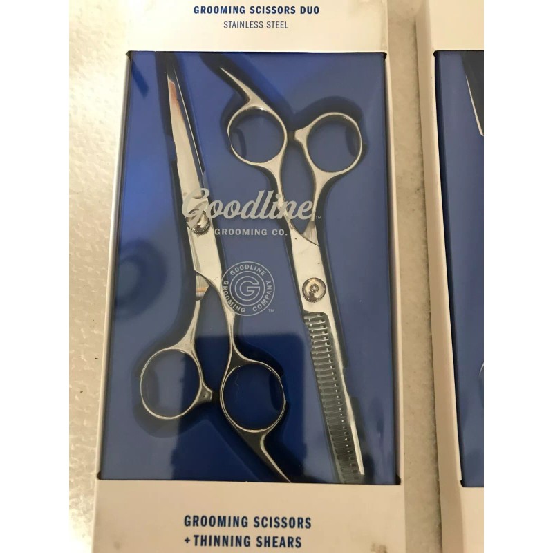 GOODLINE GROOMING SCISSORS + THINNING SHEARS - TWO SETS !!