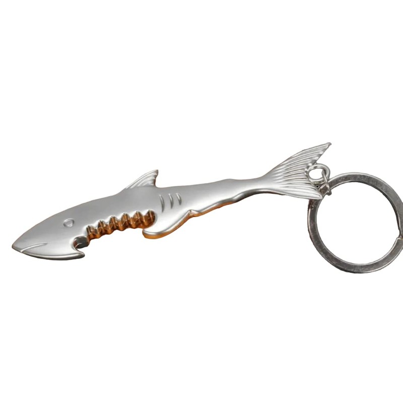 Shark Keyring with Bottle Opener in Silver / Bottle Opener