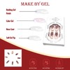 LYMCY Press on Nails, Ice Translucent Flower False Nail, Artificial