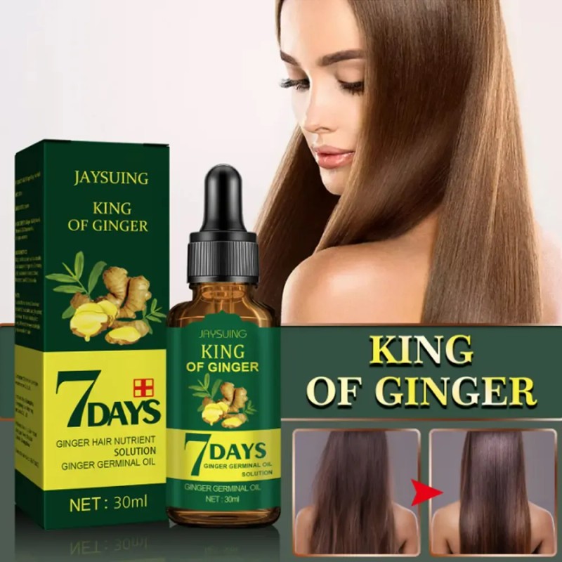 3 Unidades De Óleo De Cabelo Ginger King Nutre Os