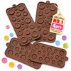 Button Chocolate Mold Silicone Molds for Candy Baking, 19 Cavities,
