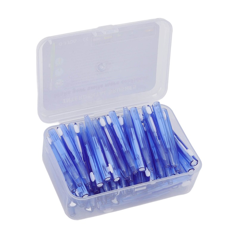 60Pcs Interdental Brush Practical Slim Braces Cleaner with PP Handle
