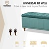 TCHOSUZ 6 inch / 16cm Wooden Furniture Legs with Casters