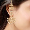 I Jewels 18K Gold Plated Zinc Alloy Matte Finish Kundan