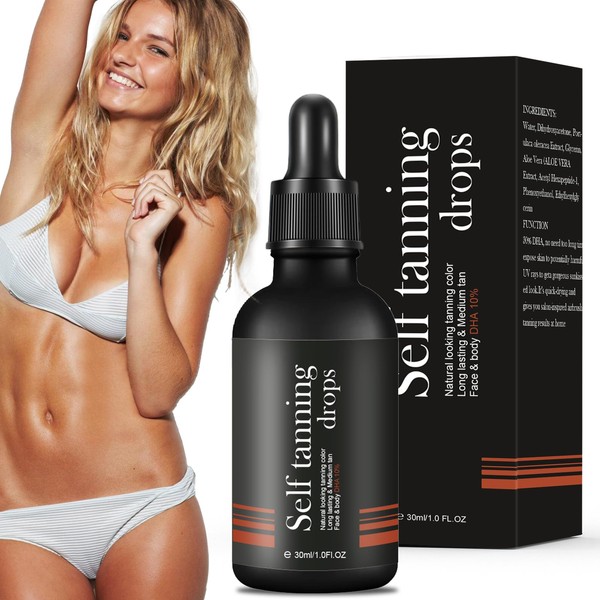 30 ml Self-Tanning Drops, Tanning Drops, Serum for a Naturally
