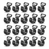 Tent Clips 20-Pack - 22mm Black Plastic C Clamps for