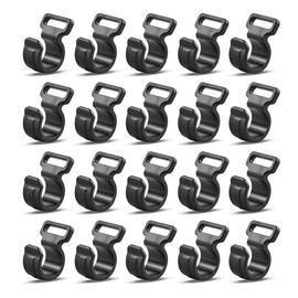 Tent Clips 20-Pack - 22mm Black Plastic C Clamps for Camping Gear, Tarps & Canopies, UV-Resistant Fasteners