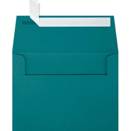 LUXPaper A6 Invitation Envelopes for 4 5/8 x 6 1/4 Cards in 80 lb. Teal, Printable Envelopes for Invitations, with Peel and Press Seal, 50 Pack, Envelope Size 4 3/4 x 6 1/2 (Teal)
