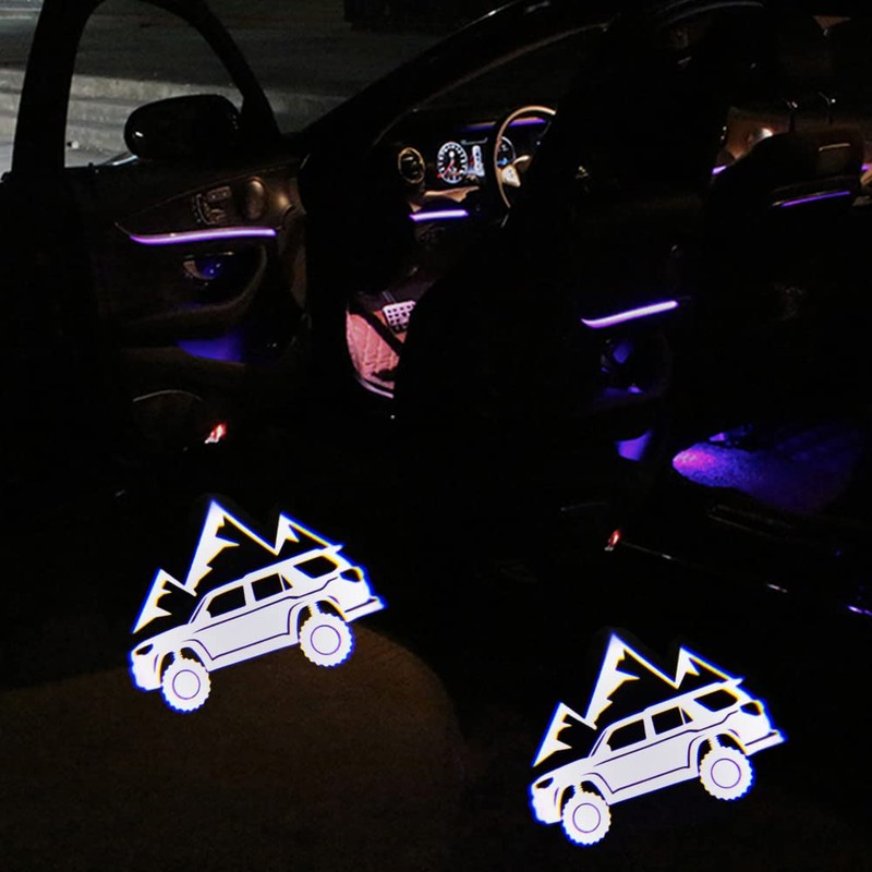 uunonaha 2PCS Car Door Logo Lights Courtesy Projector Laser Welcome