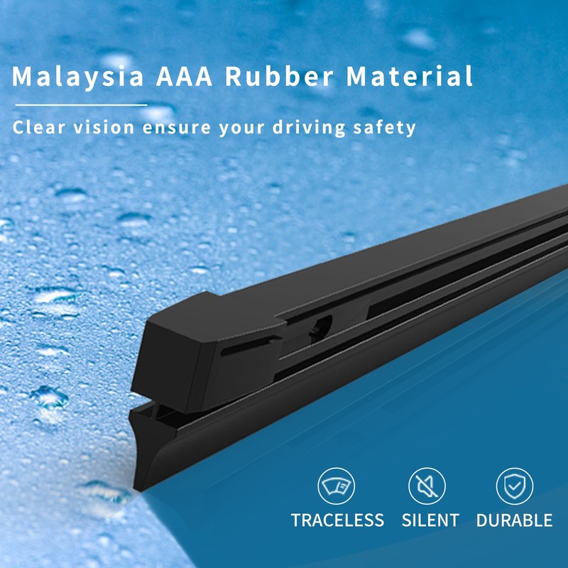 ASLAM Wiper Blade Refills 8.5mm for 17" Hybrid Windshield Wipers(Set