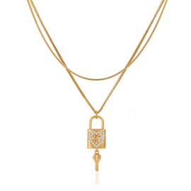 Wellike Necklaces for Women Gold Necklace for Women Initial Necklaces Custom 2pcs Layered Necklaces 18K Gold Jewelry Dainty Necklace Stainless Steel Chain Choker Necklace for Women