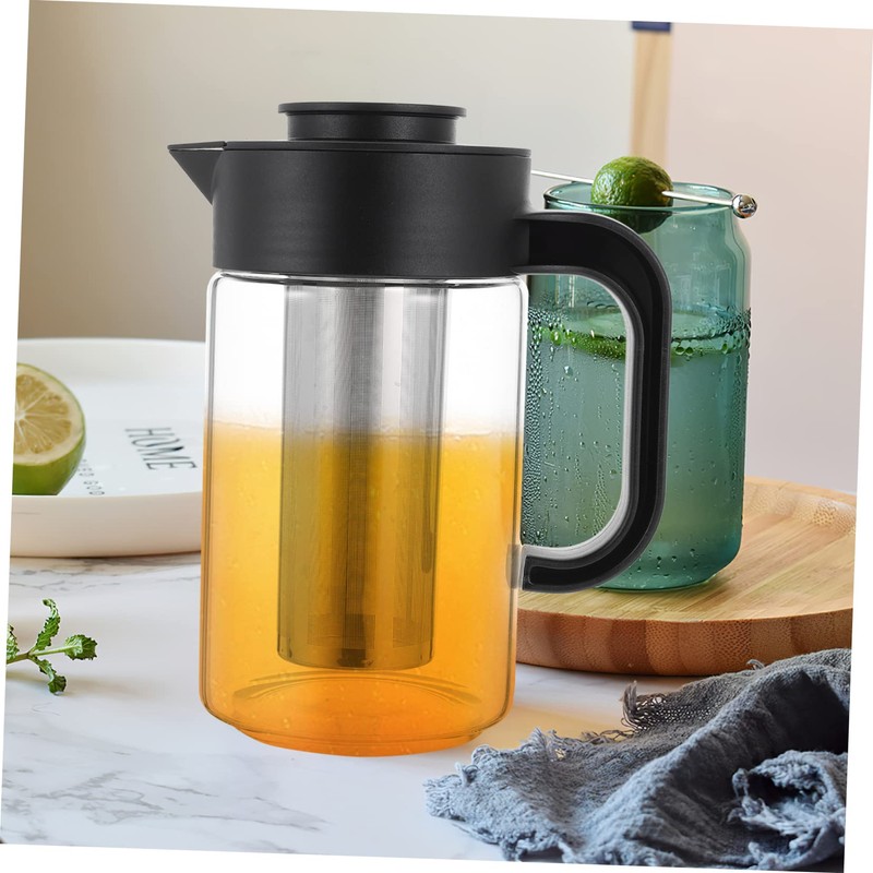 COLLBATH Cooling Beverage Pitcher with Lid High Temp Glass Water