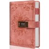 Lock Diary for Women Girls Vintage Lock Journal Refillable Personal