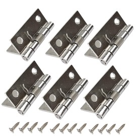 6Pcs 2.5" Spring Door Hinges, Heavy Duty Window Hinge 304 Stainless Steel for Internal External Doors