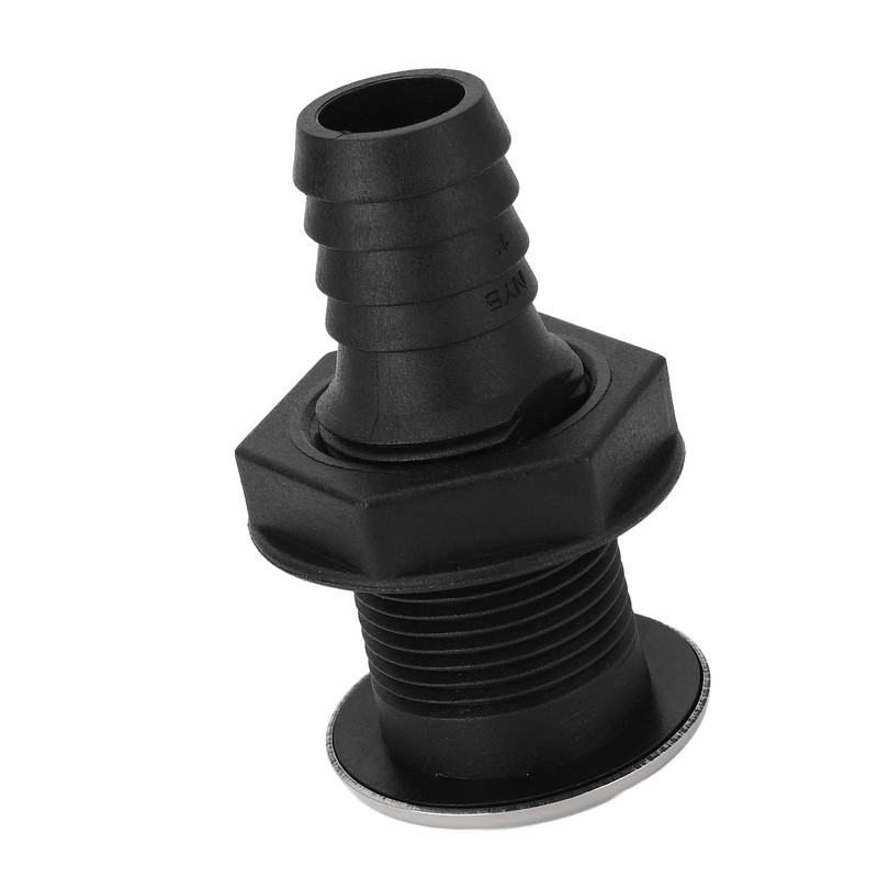 25mm Thru Hull Fitting Nylon Impact Resistance Leakproof Long Lasting