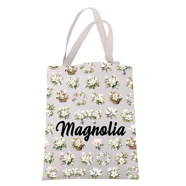 JXGZSO Magnolia Canvas Tote Bag White Magnolia Flowers Lover Gift