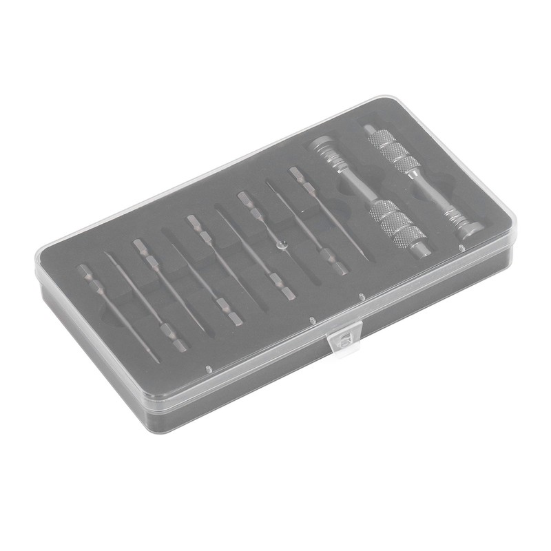 Steel Slotted Screwdriver Set with 9 Bits 2 Handles Hand