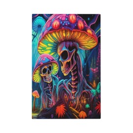 Sghxwp Decorative Light Switch Cover Plate Colorful Mushroom Forest Skull Fairyland 1 Gang No Device Switch Plate Covers Blank Wall Plate Cover Switchplate Electrical Faceplate for Bedroom Decor