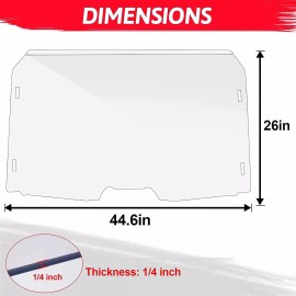 Unbranded UTV Front Full Windshield Anti-scratch for Honda Talon 1000R/1000X 2019-2024 US