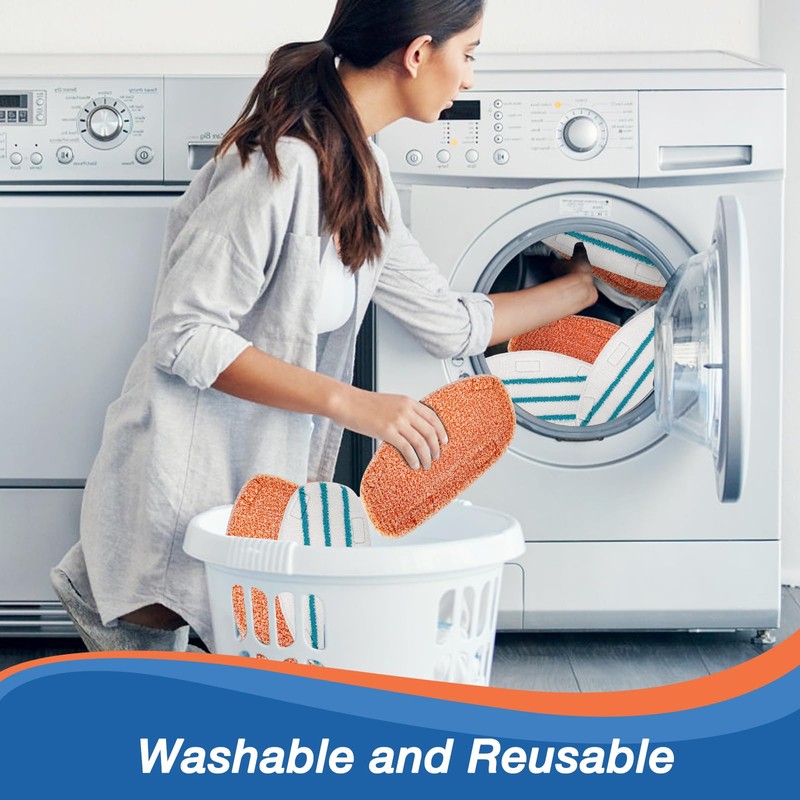 MXZONE 8 Pack Steam Mop Replacement Pads Compatible with PurSteam