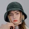 Corduroy Earmuff Bucket Hat Sunny Ear Flaps Chin Strap Trapper