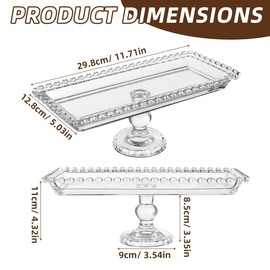 Luxshiny Footed Fruit Serving Tray: 11.7" European Style Dessert Display Platter for Fruits Snacks and Appetizers - Decorative Serving Tray for Parties Weddings and Home Decor