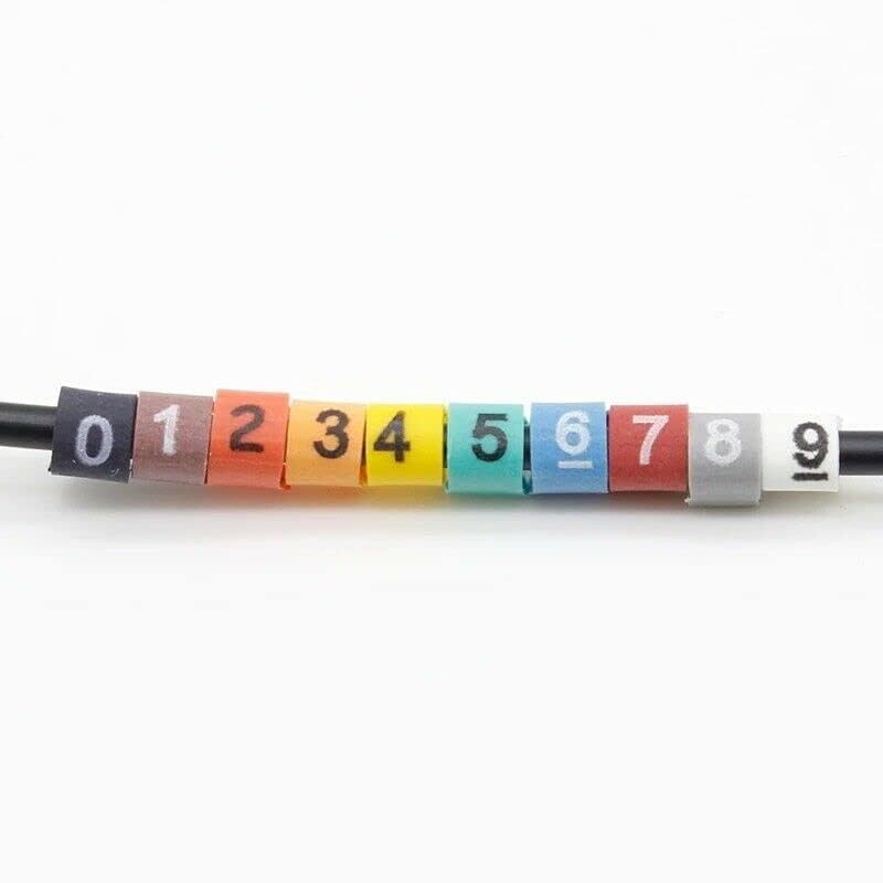 1,000 PCS EC-0 Cable Wire Marker 0 to 9 Number