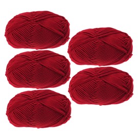 Tofficu 5 Rolls Soft Mercerized Cotton Cord for DIY Crafts Knitting Weaving and Macrame Projects Versatile Household Sewing String for Home and Present Making