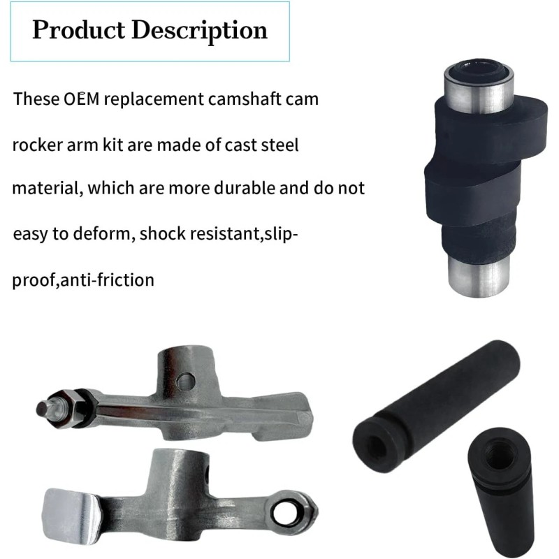 JINFANNIBI Engine Rocker Arm Shaft Camshaft Kit for Yamaha Kodiak