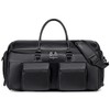 Convertible Garment Bag for Travel, PU Leather Carry On Garment