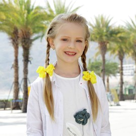 Oaoleer 30 Colors Grosgrain Ribbon Hair Accessories - 3 Inch Bows, Clips, Barrettes, and Alligator Clips for Girls, Toddlers, Kids, and Teens