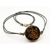 ZZYBIA Reiki Cho Ku Rei Orgone Pendant with Obsidian