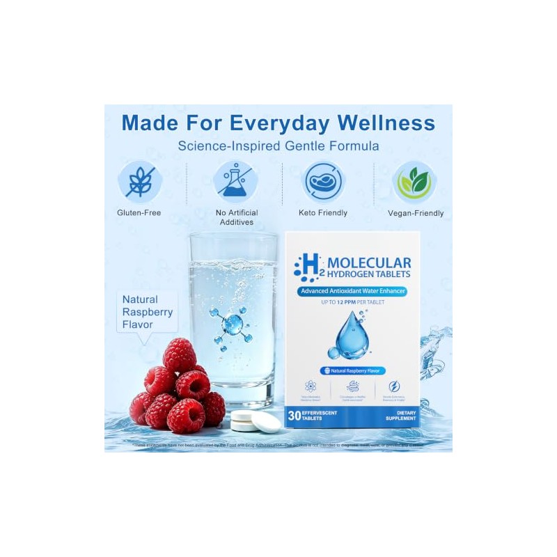 Hydrogen Water Tablets, Molecular Hydrogen Tablets for Drinking Water, Supports