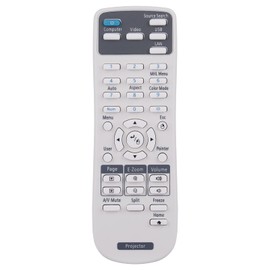 VINABTY 218178800 Remote Control Replacement for Epson Projector EB-107 EB-108 EB-109W EB-1780W EB-1781W EB-1785W EB-1795F EB-2040 EB-2042 EB-2055 EB-2065 EB-2065 EB-2065 EB-2040 140W E14B-2142W