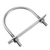 sourcing map Round U-Bolt 4.33"(110mm) Inner Width 142mm Length Steel