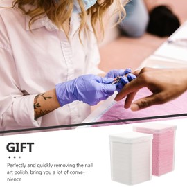 BESPORTBLE Toallitas sin Pelusa Tela No Tejida 2 Cajas y Limpieza de Esmalte de Uñas y Plástico para Extensiones de Pestañas para Uso Profesional y Personal