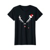 Ladies Rudolph Reindeer Christmas T-Shirt Gift Red Nose T-Shirt