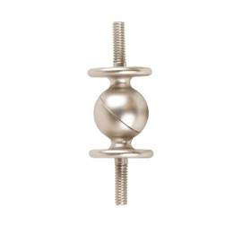 Rod Desyne Screw-in Corner Connector, Satin Nickel