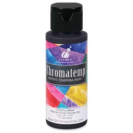 Chroma Chromatemp Artists' Tempera Paint - Black, 2 oz