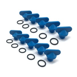 XRmarine 10 Pcs Drain Plug Screws 22-806608A02 for MerCruiser 3.0-8.2 L 350 496 MAG V6 V8 Manifold Block
