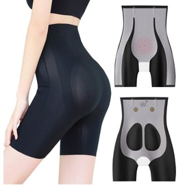 [Comonsava] ヒップアップショーツ ガードル お腹引き締め 美尻 産後 骨盤 お腹 着圧 補正下着 ハイウエスト シームレス 長時間履ける 柔らかい レディース 1枚 ブラック 2XL