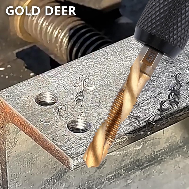GOLD DEER 13 Pcs Tap Drill Set for Drill Taps,