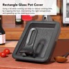 Rectangle Glass Pot Cover Thickened Standable Visible Silicone Rectangle Pan
