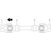Caltric Front Drive Shaft Yoke W/U-Joint for Suzuki LT-F400F Eiger