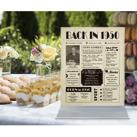 Ideas 75th Birthday Gifts for Women ath Men - 75th Birthday Card for Her ath Him - 75 Birthday Decorations - 1950 Birthday Gifts for Man ath Woman - 75 Birthday Party Favors - 8x10" Unframed