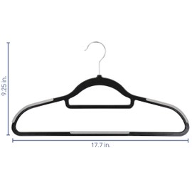 Elama Home Cloths Hanger, Non-Slip, 50 Piece Set (ELH-006-BKGR)