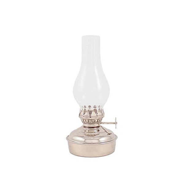 Vermont Lanterns Brass Mini Small Oil Lamp 6.5" (Nickel Chrome)