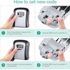 Upgraded Key Lock Box with Removable Shackle,Waterproof, 4-Digit Combination Lock